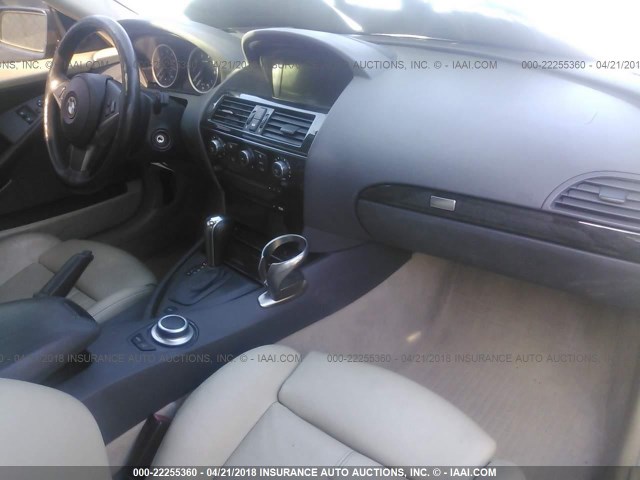 WBAEH73445CF95401 - 2005 BMW 645 CI AUTOMATIC Көк фото 5