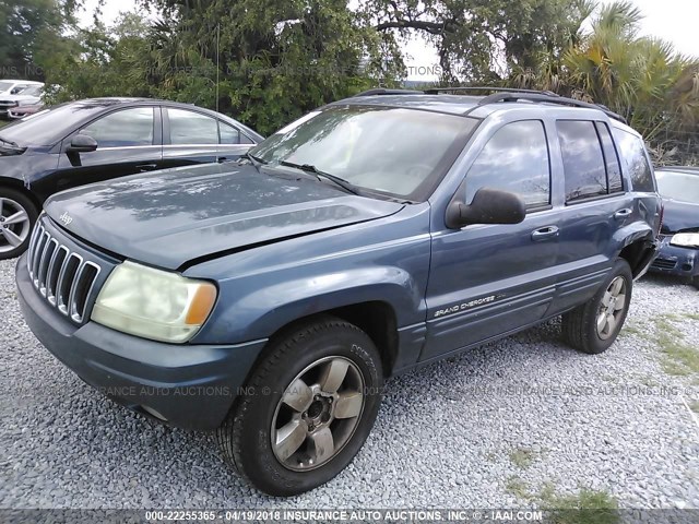 1J4GX58SX1C729260 - 2001 JEEP GRAND CHEROKEE LIMITED BLUE photo 2