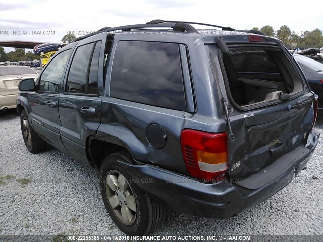 1J4GX58SX1C729260 - 2001 JEEP GRAND CHEROKEE LIMITED BLUE photo 3