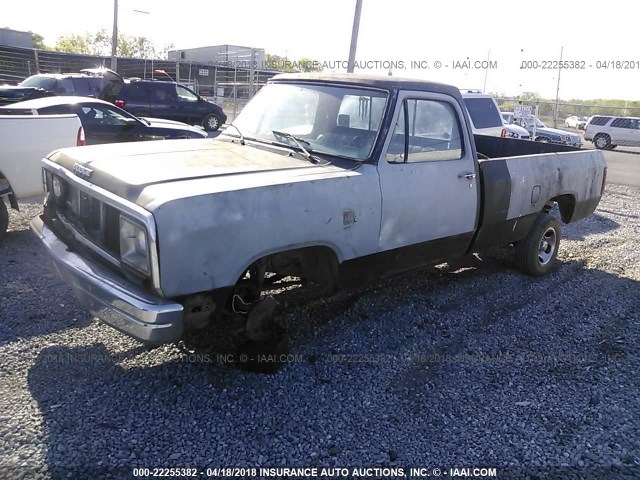 1B7HW04YXJS663552 - 1988 DODGE W-SERIES W100 GRAY photo 2