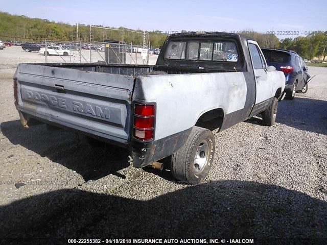 1B7HW04YXJS663552 - 1988 DODGE W-SERIES W100 GRAY photo 4