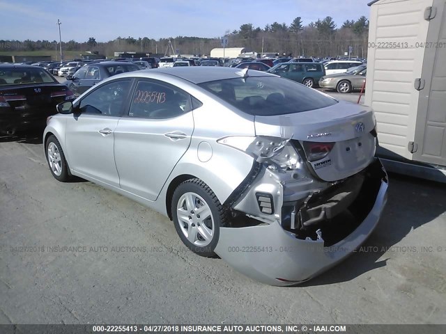 5NPDH4AE9FH613306 - 2015 HYUNDAI ELANTRA SE/SPORT/LIMITED SILVER photo 3