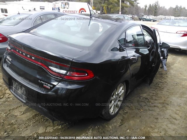 1C3CDFCH9DD334312 - 2013 DODGE DART LIMITED/R/T BLACK photo 4