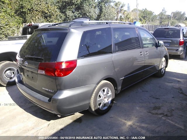 5TDZA22C94S150148 - 2004 TOYOTA SIENNA XLE/XLE LIMITED GRAY photo 4