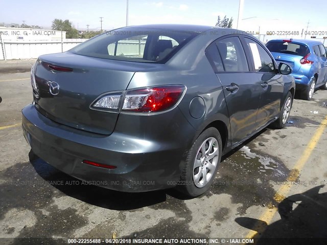 JM1BL1UF4C1524366 - 2012 MAZDA 3 I GRAY photo 4