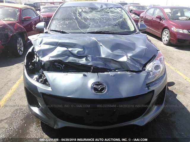 JM1BL1UF4C1524366 - 2012 MAZDA 3 I GRAY photo 6