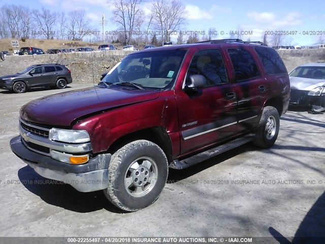 1GNEC13Z32J331429 - 2002 CHEVROLET TAHOE C1500 MAROON photo 2