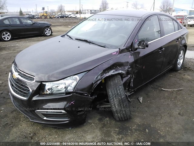 1G1PC5SB2F7156969 - 2015 CHEVROLET CRUZE LT PURPLE photo 2