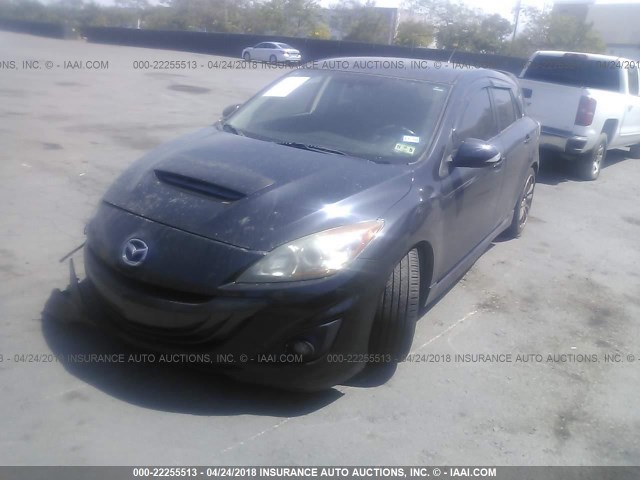 JM1BL1K31B1389404 - 2011 MAZDA SPEED 3 GRAY photo 2