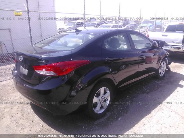 KMHDH4AE4BU140393 - 2011 HYUNDAI ELANTRA GLS/LIMITED BLACK photo 4