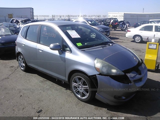 JHMGD37667S055919 - 2007 HONDA FIT S SILVER photo 1