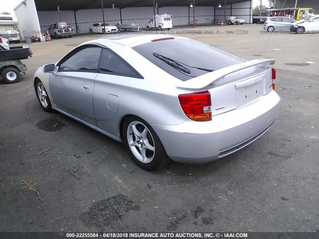 JTDDY32T3Y0014344 - 2000 TOYOTA CELICA GT-S SILVER photo 3