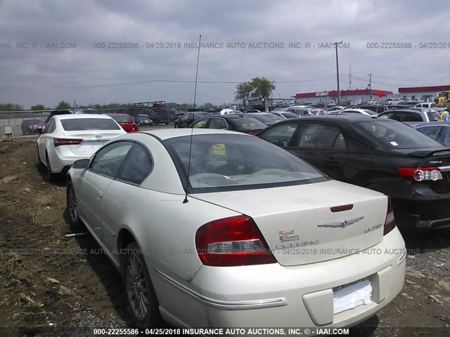 4C3AG52H34E153127 - 2004 CHRYSLER SEBRING LIMITED WHITE photo 3