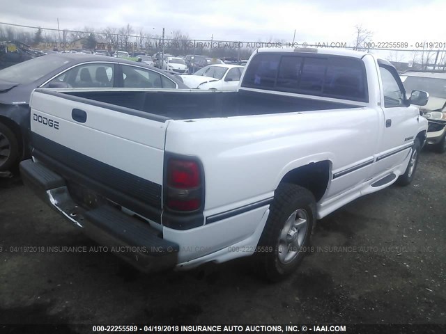 1B7HC16Z0VS250274 - 1997 DODGE RAM 1500 WHITE photo 4