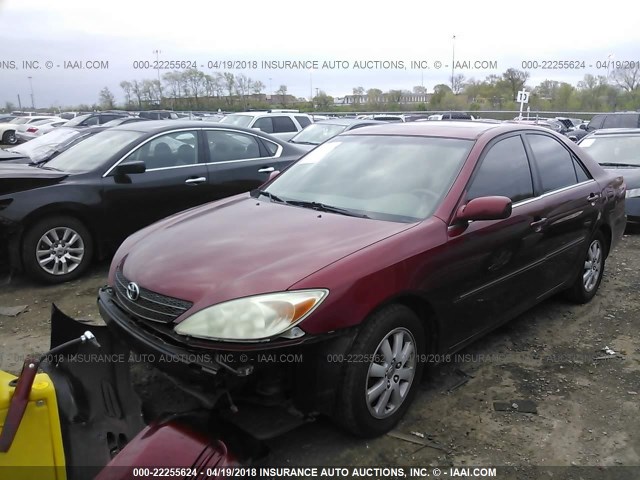 4T1BE32K82U036651 - 2002 TOYOTA CAMRY LE/XLE/SE MAROON photo 2