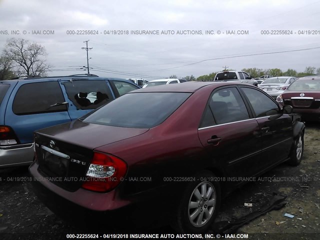 4T1BE32K82U036651 - 2002 TOYOTA CAMRY LE/XLE/SE მუქწითელი ფოტო 4