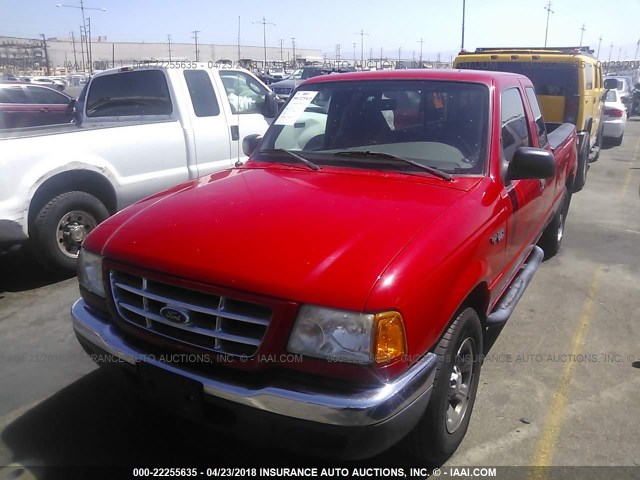 1FTYR14U72PA89703 - 2002 FORD RANGER SUPER CAB RED photo 2