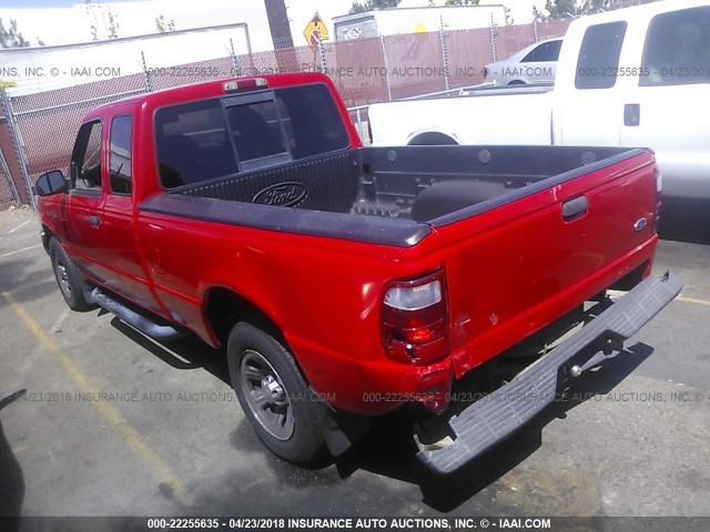 1FTYR14U72PA89703 - 2002 FORD RANGER SUPER CAB RED photo 3