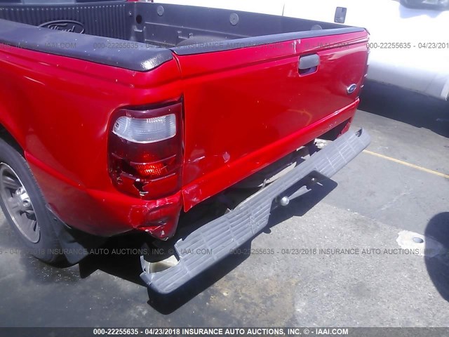 1FTYR14U72PA89703 - 2002 FORD RANGER SUPER CAB RED photo 6