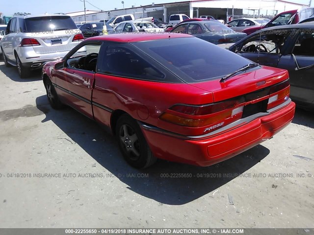 1ZVBT21C1K5165451 - 1989 FORD PROBE LX RED photo 3