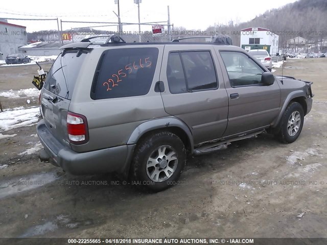 JN8DR07Y61W507149 - 2001 NISSAN PATHFINDER LE/SE/XE GREEN photo 4