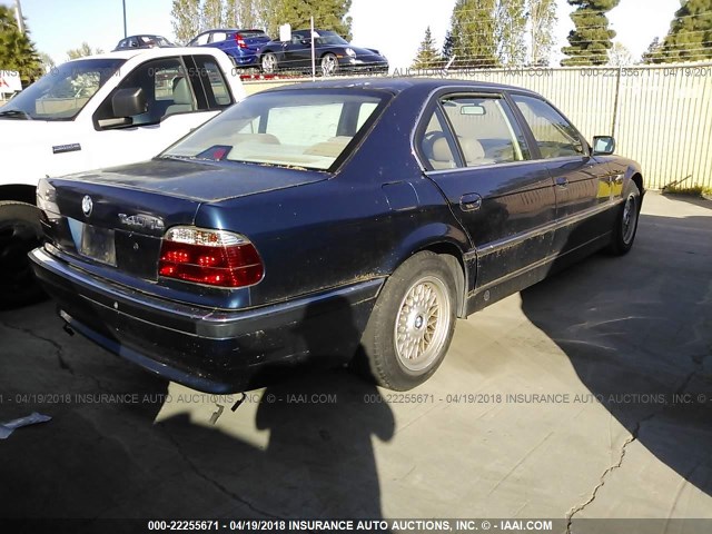 WBAGJ8320VDM08129 - 1997 BMW 740 IL BLUE photo 4