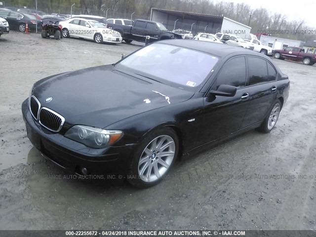 WBAHN83506DT38569 - 2006 BMW 750 LI BLACK photo 2