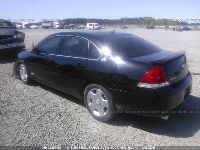 2G1WD58C279166636 - 2007 CHEVROLET IMPALA SUPER SPORT BLACK photo 3