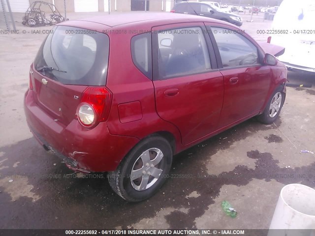 KL1TD6DE1BB123637 - 2011 CHEVROLET AVEO LS/LT 红色 照片 4
