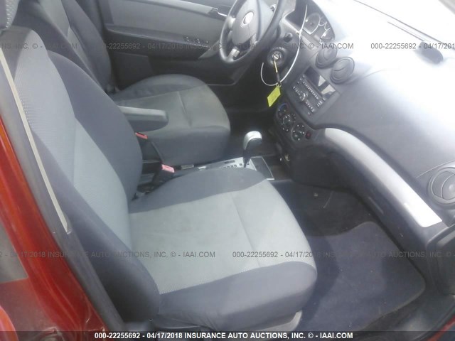 KL1TD6DE1BB123637 - 2011 CHEVROLET AVEO LS/LT 红色 照片 5