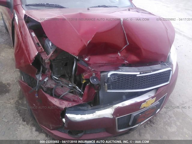 KL1TD6DE1BB123637 - 2011 CHEVROLET AVEO LS/LT 红色 照片 6