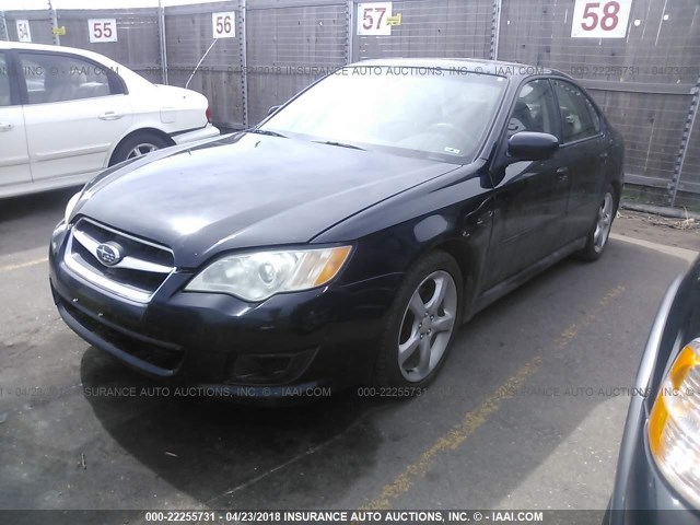 4S3BL616797226014 - 2009 SUBARU LEGACY 2.5I BLACK photo 2