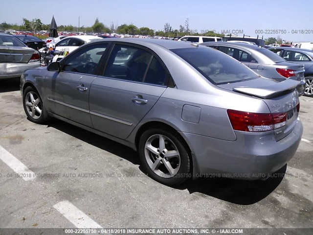 5NPEU46F18H301033 - 2008 HYUNDAI SONATA SE/LIMITED GRAY photo 3