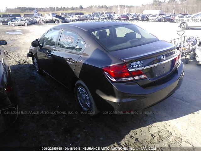 2HGFB2F67DH529220 - 2013 HONDA CIVIC HF ყავისფერი ფოტო 3