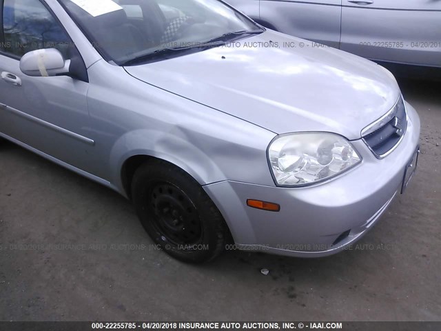 KL5JD56Z06K435910 - 2006 SUZUKI FORENZA SILVER photo 6