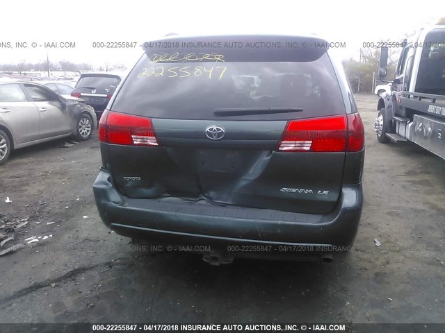 5TDZA23C14S098691 - 2004 TOYOTA SIENNA CE/LE GREEN photo 6