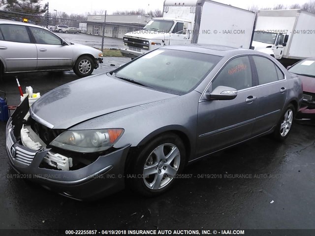 JH4KB16555C002505 - 2005 ACURA RL GRAY photo 2