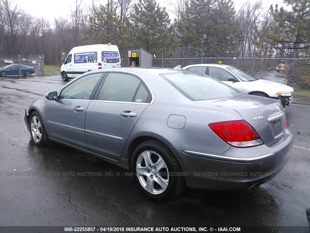 JH4KB16555C002505 - 2005 ACURA RL GRAY photo 3