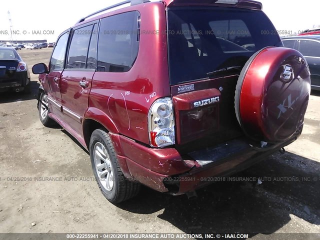 JS3TX92V154101961 - 2005 SUZUKI XL7 EX/LX RED photo 3