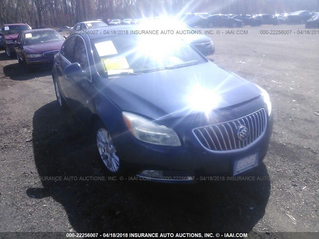 W04GY5GV5B1063978 - 2011 BUICK REGAL CXL BLUE photo 1