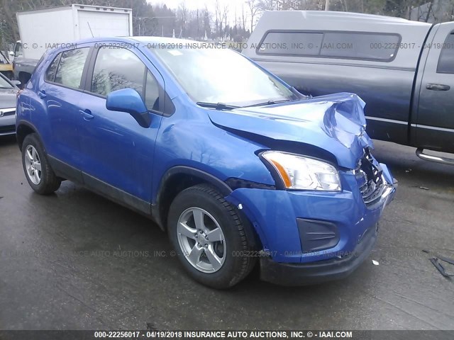 KL7CJNSB6GB563927 - 2016 CHEVROLET TRAX LS BLUE photo 1