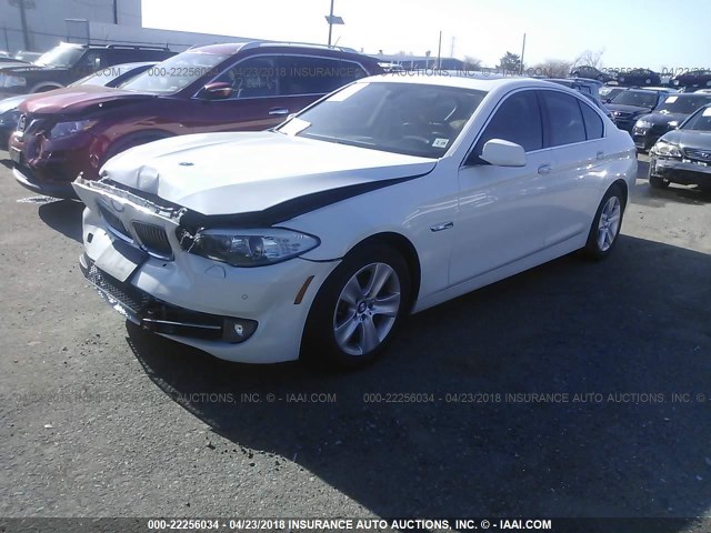 WBAXH5C57DD113449 - 2013 BMW 528 XI WHITE photo 2