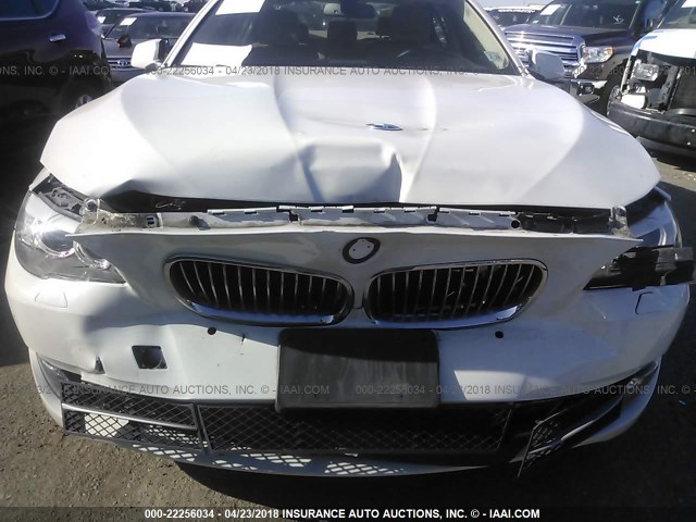 WBAXH5C57DD113449 - 2013 BMW 528 XI WHITE photo 6