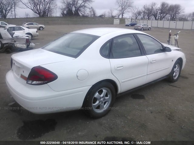 1FAFP55S74G201796 - 2004 FORD TAURUS SES WHITE photo 4