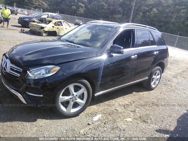 4JGDA5JB8GA661108 - 2016 MERCEDES-BENZ GLE 350 BLACK photo 2