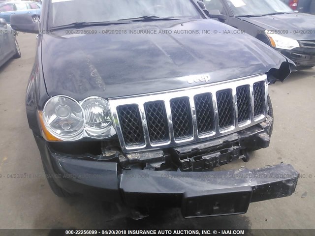 1J8HR68T69C535462 - 2009 JEEP GRAND CHEROKEE OVERLAND BLACK photo 6