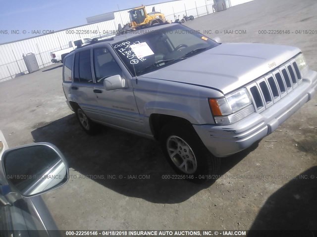 1J4GX78Y6VC545021 - 1997 JEEP GRAND CHEROKEE LIMITED SILVER photo 1