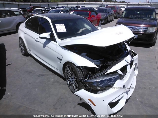 WBS8M9C57J5J78309 - 2018 BMW M3 WHITE photo 1