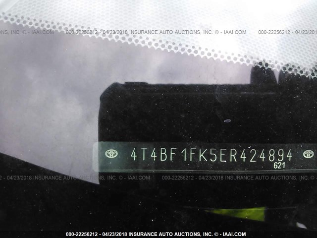 4T4BF1FK5ER424894 - 2014 TOYOTA CAMRY L/SE/LE/XLE 灰色 照片 9
