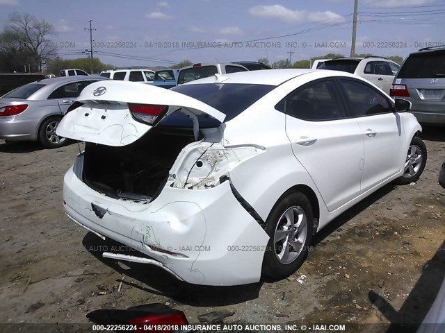 5NPDH4AE9EH511776 - 2014 HYUNDAI ELANTRA SE/SPORT/LIMITED WHITE photo 4